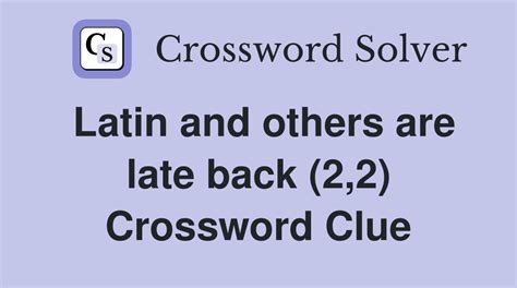 and others in latin crossword clue|et and others crossword clue.